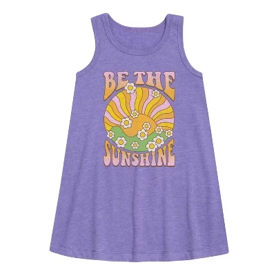 Платье Aline с графическим рисунком Be The Sunshine без рукавов фиолетового цвета