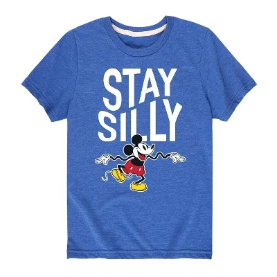 Stay Silly Short Sleeve Graphic T-Shirt blue (3)