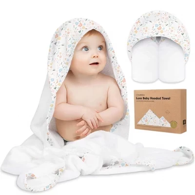Детское полотенце KeaBabies Luxe с капюшоном, Вайлдфлауэрс