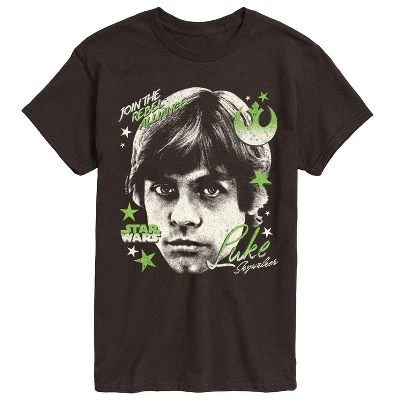 Мужская футболка с коротким рукавом и графическим рисунком Luke Face коричневого цвета
