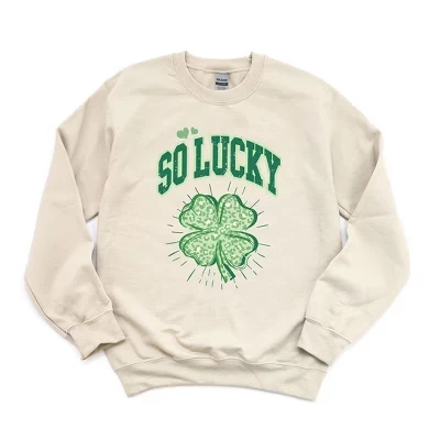 Женская толстовка с рисунком So Lucky Cheetah Shamrock dust