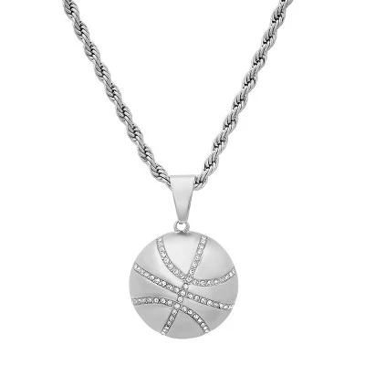 Мужской кулон Steeltime из стали 24″, серебристый