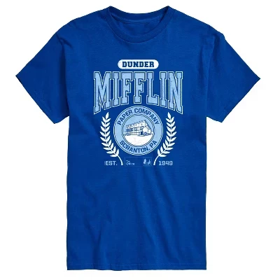 Мужская футболка The Office Dunder Mifflin, синяя