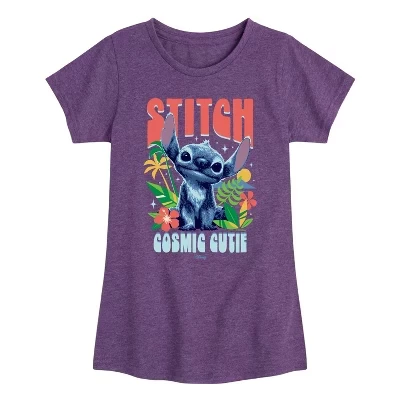 Детская футболка Lilo & Stitch Cosmic Cutie, фиолетовая
