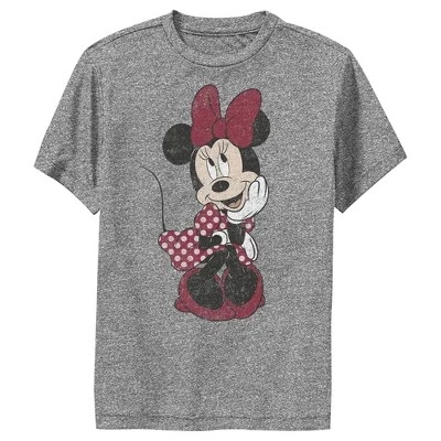 Футболка для мальчика Disney Minnie Performance с Минни в горошек и угольным вереском