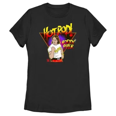 Женская футболка Hot Rod Roddy Piper черного цвета