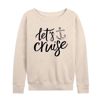 Женский лонгслив Instant Message Let's Cruise, бежевый