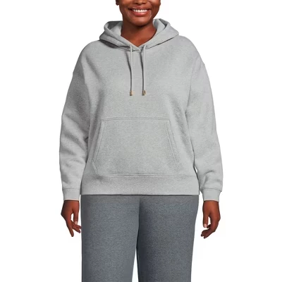 Женское худи Lands End Serious Sweats, серое