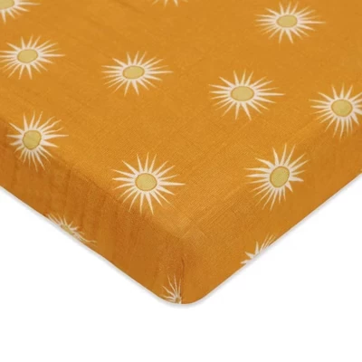 Мини-шпаргалка из сертифицированного GOTS органического муслинового хлопка golden hour