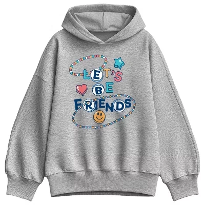 Женская толстовка Let's Be Friends с бисером и объемной флисовой толстовкой athletic heather