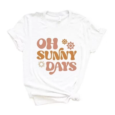 Женская футболка Oh Sunny Days с коротким рукавом и рисунком белого цвета
