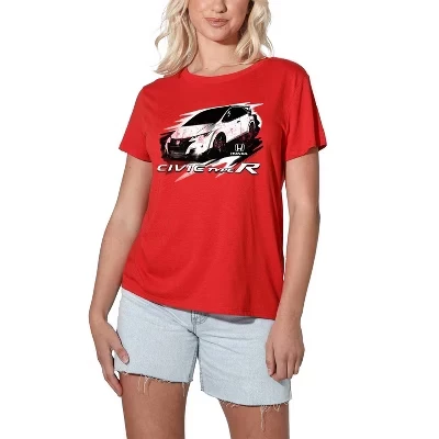 Women's  Civic TypeR Street Loose T-Shirt red