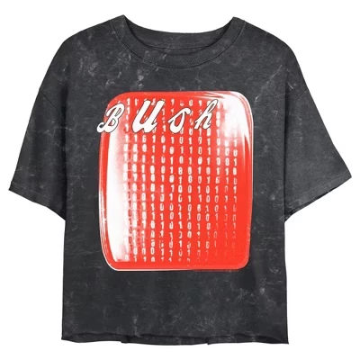 Укороченная футболка с обложкой альбома Juniors Womens Bush Sixteen Stone черного цвета