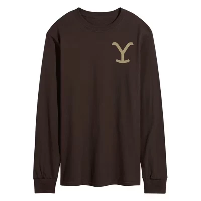 Мужской лонгслив Yellowstone Y Brand, коричневый