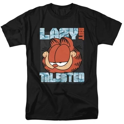 Мужская футболка Garfield Lazy But Talented, черная