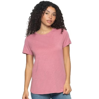 Женская футболка из трикотажа Slub с круглым вырезом heather rose