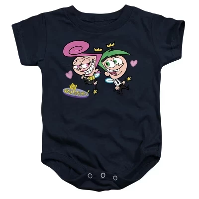 Baby Fairly Odd Parents Wanda And Cosmo In Love Infant Bodysuit blue