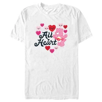 Мужская футболка с надписью Love-A-Lot Bear All Heart на День святого Валентина белого цвета