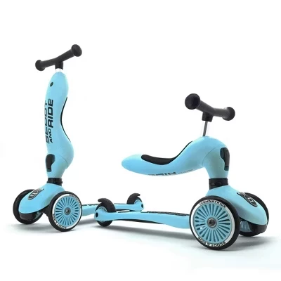 Детский самокат Scoot & Ride Highwaykick 1 2-в-1, голубой