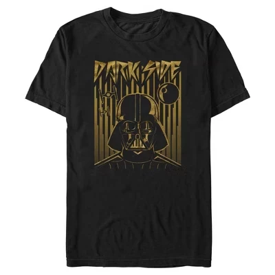 Мужская футболка Gold Darth Side черного цвета