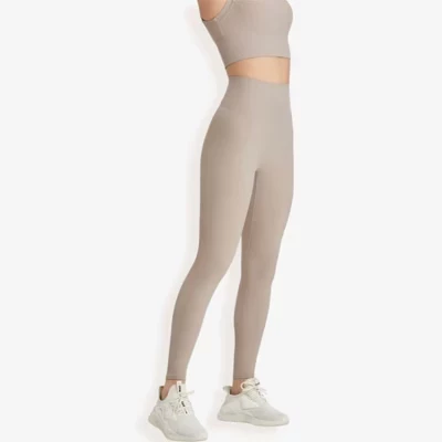 Женские бесшовные леггинсы Anna-Kaci Active, бежевые