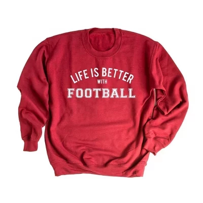 Женская толстовка с рисунком Football red Делает жизнь лучше