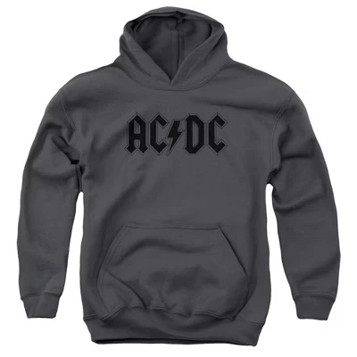 Мальчиковое худи ACDC Worn Logo, угольно-серое