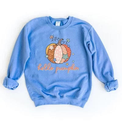 Женская толстовка с рисунком Hello Pumpkin Colorful Stars
