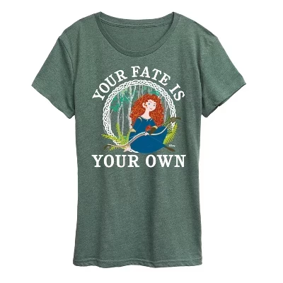 Женская футболка Merida Your Fate Is Your Own с коротким рукавом и рисунком heather juniper