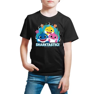 Футболка Sharktastic с коротким рукавом и рисунком, черная
