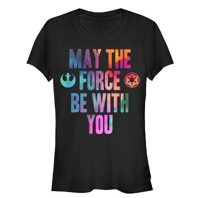 Женская футболка Star Wars Force Be With You, черная