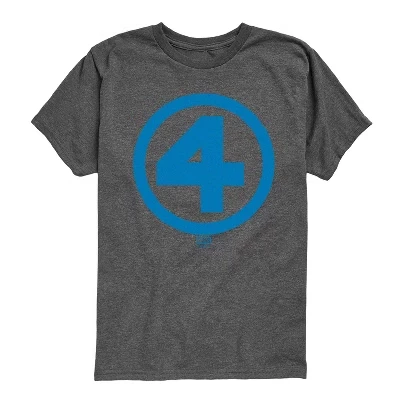 Футболка для мальчиков Fantastic Four Logo Blue, темно-серая