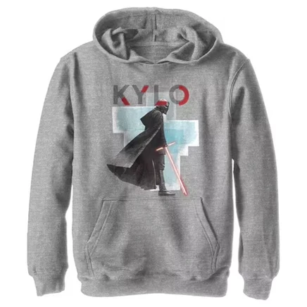 Худи для мальчиков Star Wars Kylo Ren, серое меланжевое
