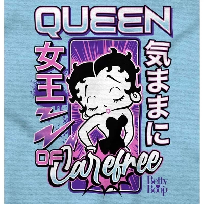 Женская графическая футболка с иероглифами Queen of Carefree от Brisco Brands черного цвета