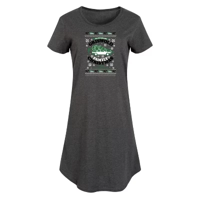Женское платье-футболка Griswold Holiday с графическим рисунком heather charcoal
