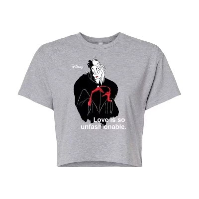 Женская футболка Cruella De Vil Love с модным укороченным рисунком