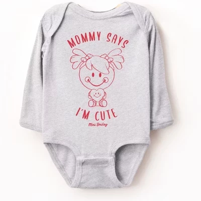 Боди для девочек The Juniper Shop Mini Smiley, серое