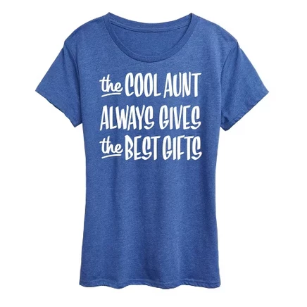 Женская футболка Instant Message Cool Aunt, синяя