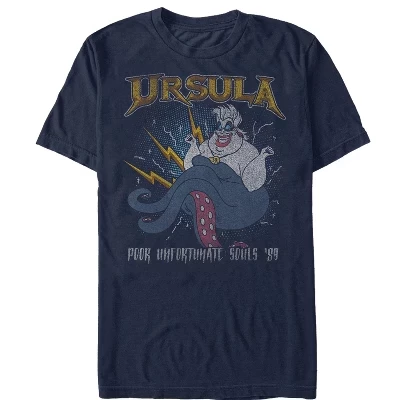 Мужская футболка The Little Mermaid Ursula, синяя