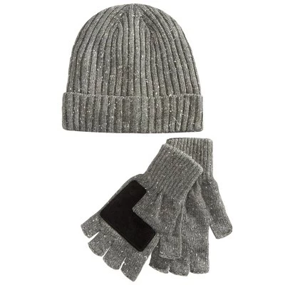 Мужские перчатки-шапочки Donegal Beanie серого цвета