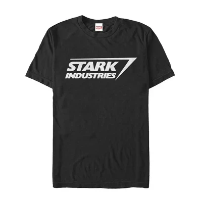 Мужская футболка с логотипом Stark Industries Iron Man черного цвета