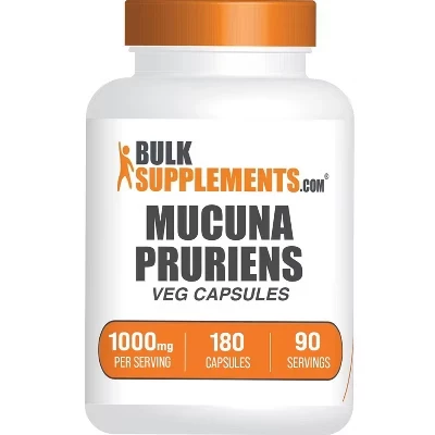 Капсулы bulksupplements с экстрактом mucuna pruriens, 500 мг