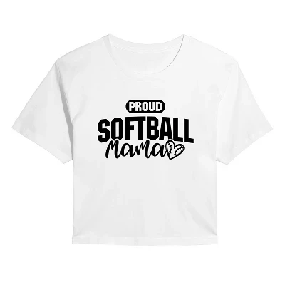 Женская футболка Instant Message Proud Softball Mama, белая