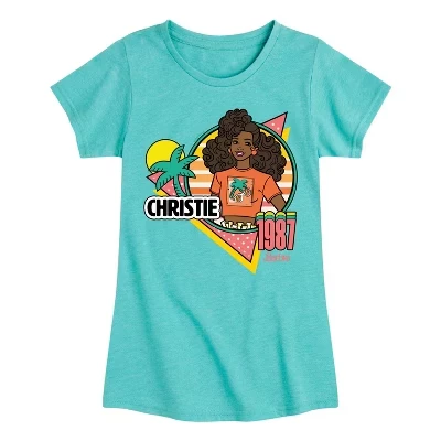 Детская футболка Barbie Christie 1987, бирюзовая