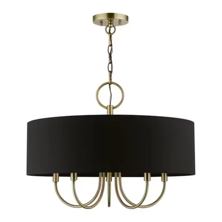 Подвес Livex Lighting Huntington, 5 ламп, античная латунь