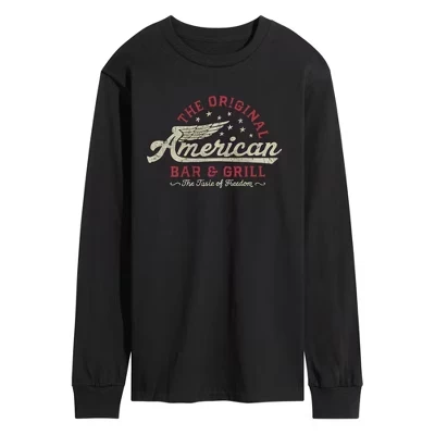 Мужской лонгслив Instant Message American Bar & Grill, черный