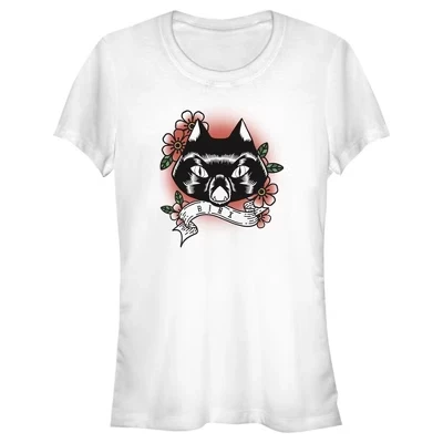 Женская футболка Hocus Pocus Binx Flower Tattoo, белая