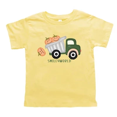 Футболка для малышей с коротким рукавом SmileyWorld Dump Truck Pumpkins желтая