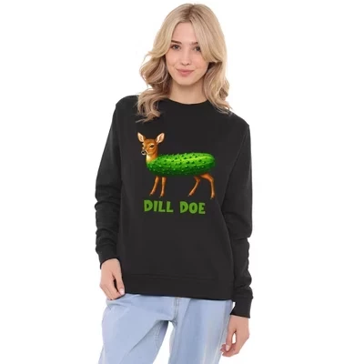 Женская толстовка Deer Dill Doe Crew черного цвета