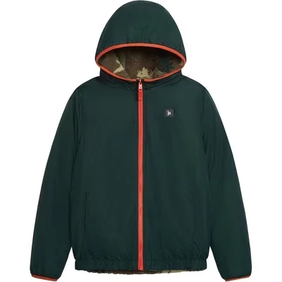 Двусторонние флисовые куртки с высоким ворсом для мальчиков LONDON FOG Little/Big зеленого цвета